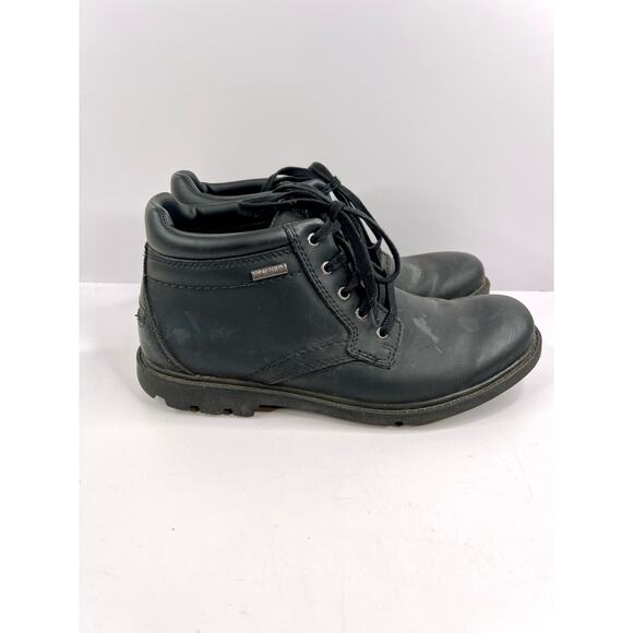 Rockport Men's Size 8 Storm Surge Plain Toe Boot Black Hydro-shield Waterproof - Picture 2 of 13